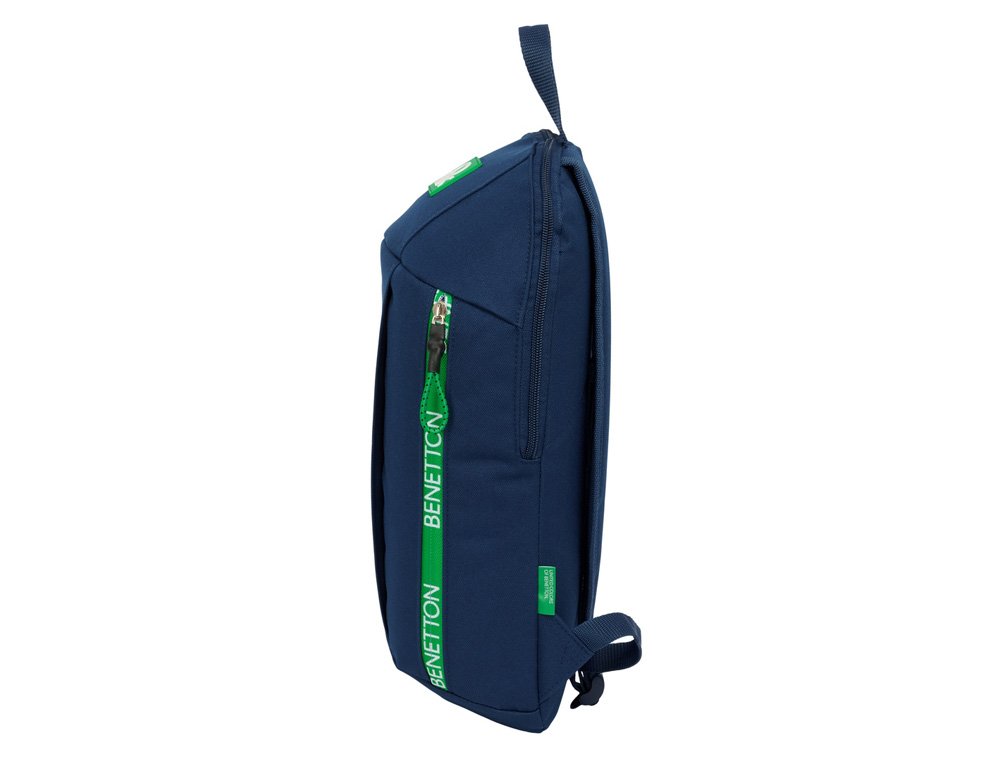 MINI MOCHILA SAFTA CON CREMALLERA VERTICAL BENETTON GREEN 390X220X100 MM