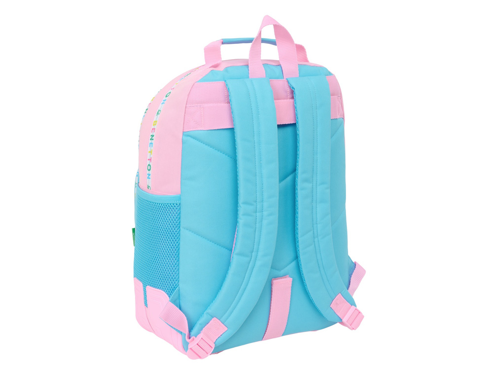 MOCHILA SAFTA DOBLE CON CANTONERAS ADAPTABLE A CARRO BENETTON UNIQUE 420X320X150 MM