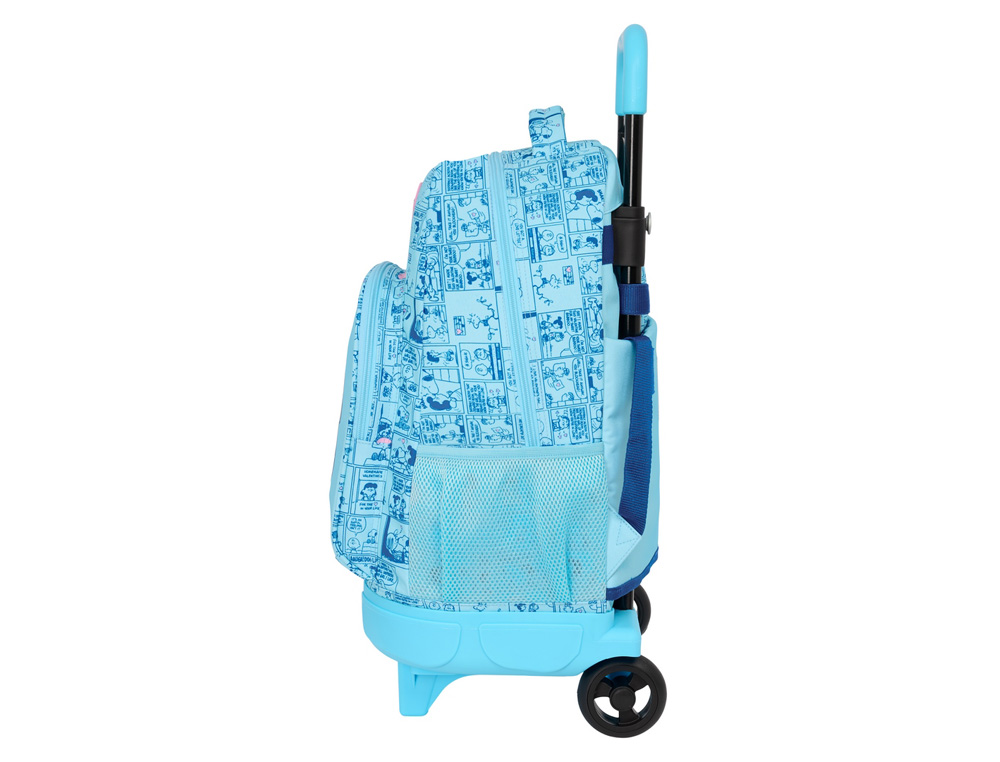 MOCHILA SAFTA GRANDE CON RUEDAS COMPACT EXTRAIBLE SNOOPY LOVE 450X330X220 MM
