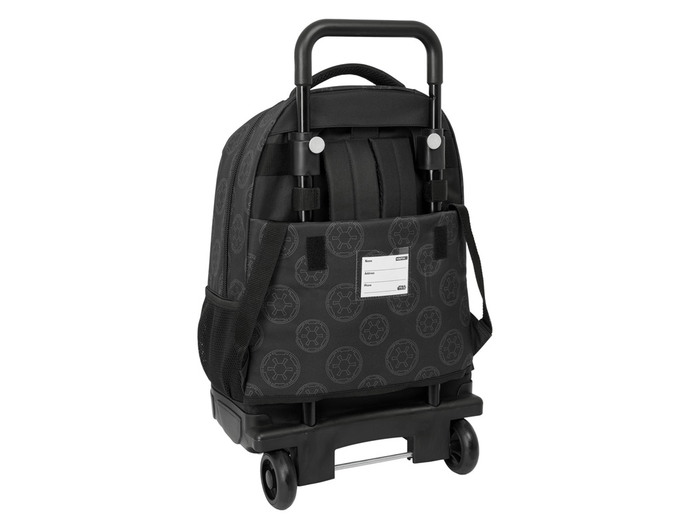 MOCHILA SAFTA GRANDE CON RUEDAS COMPACT EXTRAIBLE STAR WARS REBELLION 450X330X220 MM