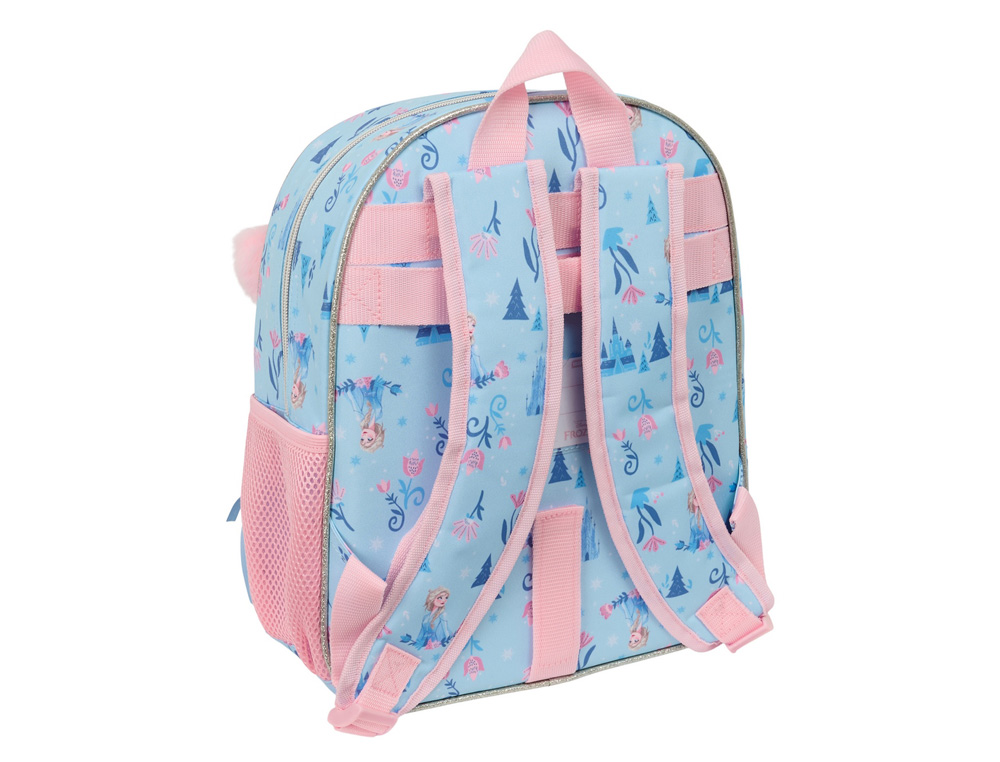 MOCHILA SAFTA INFANTIL BOLSILLOS ADAPTABLE A CARRO FROZEN ICE MAGIC 340X280X100 MM