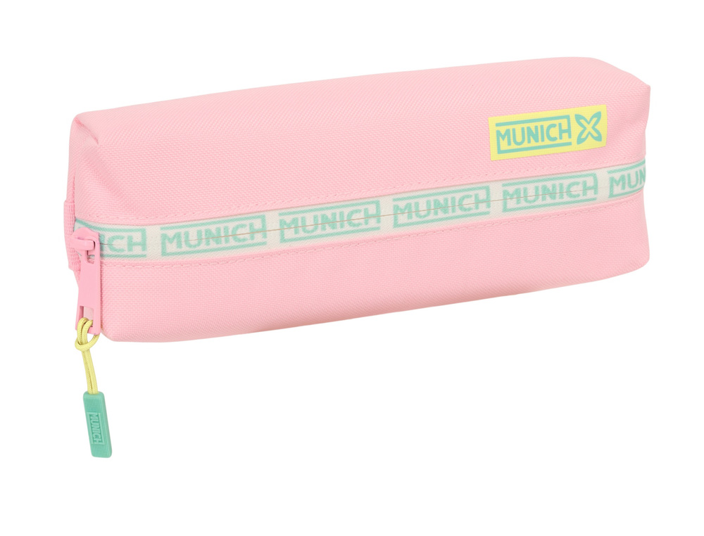 BOLSO ESCOLAR PORTATODO SAFTA RECTANGULAR CON GOMA ELASTICA 22CM MUNICH CANDY 40X220X70 MM