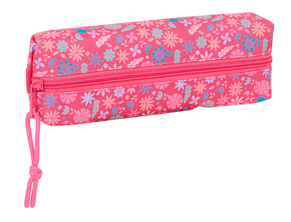 BOLSO ESCOLAR PORTATODO SAFTA RECTANGULAR CON GOMA ELASTICA 22CM SAFTA FEELING 40X220X70 MM