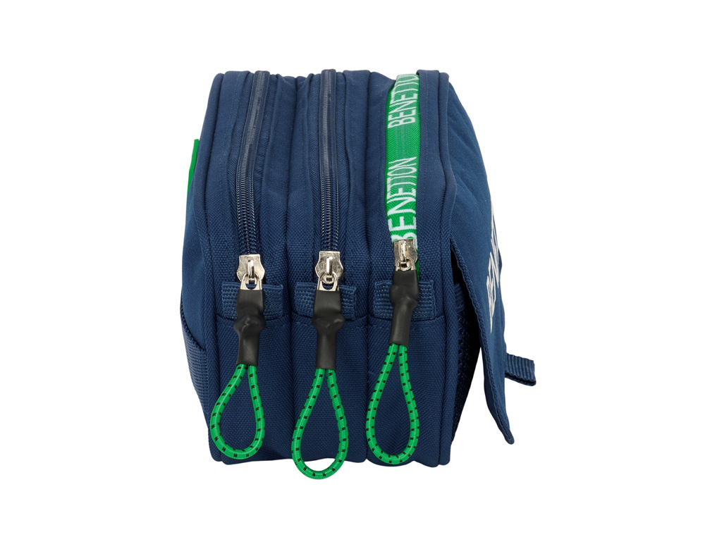 BOLSO ESCOLAR PORTATODO SAFTA TRIPLE BIG BENETTON GREEN 100X215X80 MM