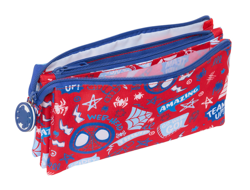 BOLSO ESCOLAR PORTATODO SAFTA TRIPLE SPIDEY RESCUE 120X220X30 MM