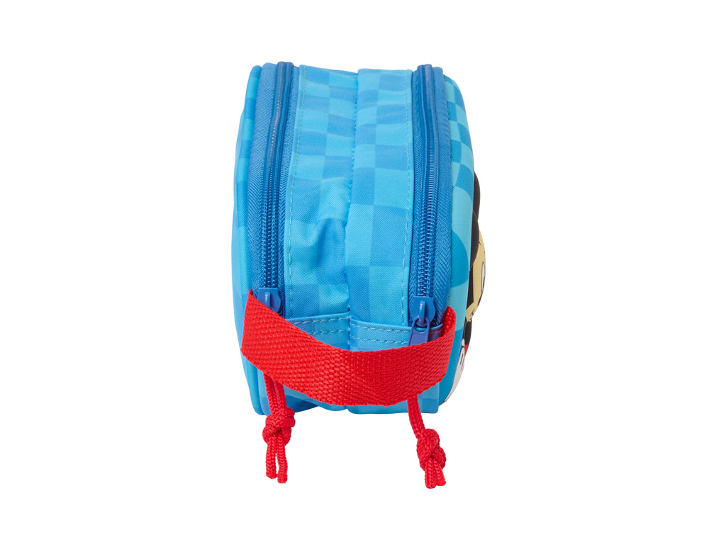 BOLSO ESCOLAR PORTATODO SAFTA DOBLE 3D MOCHILAS 3D MICKEY MOUSE 80X210X60 MM