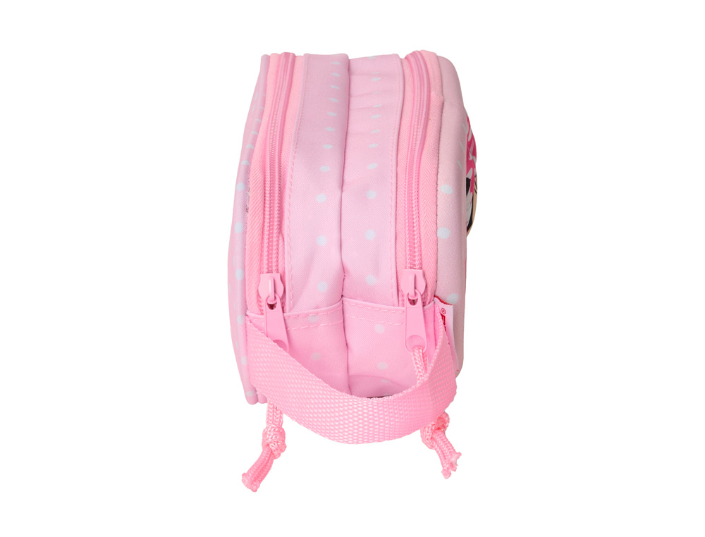 BOLSO ESCOLAR PORTATODO SAFTA DOBLE 3D MOCHILAS 3D MINNIE MOUSE 80X210X60 MM