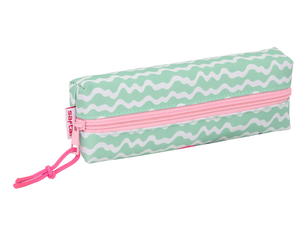 BOLSO ESCOLAR PORTATODO SAFTA RECTANGULAR CON GOMA ELASTICA 22CM STITCH ICE CREAM 40X220X70 MM