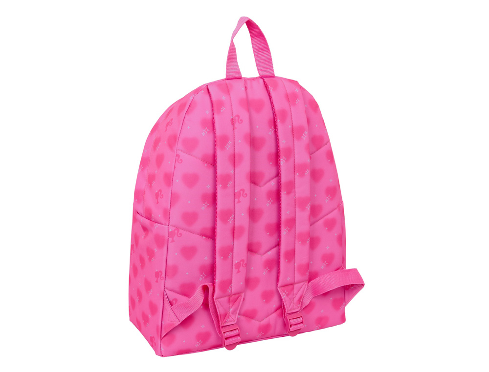MOCHILA SAFTA BARBIE CORAZONES 420X330X150 MM