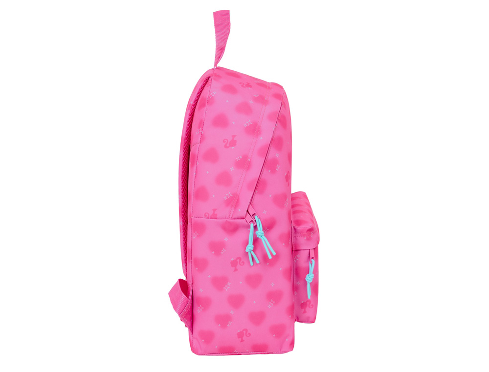 MOCHILA SAFTA BARBIE CORAZONES 420X330X150 MM