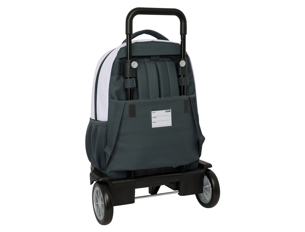 MOCHILA SAFTA GRANDE CON RUEDAS COMPACT EVOLUTION EXTENSIBLE REAL MADRID 1 EQUIPACION 25/26 450X330X220