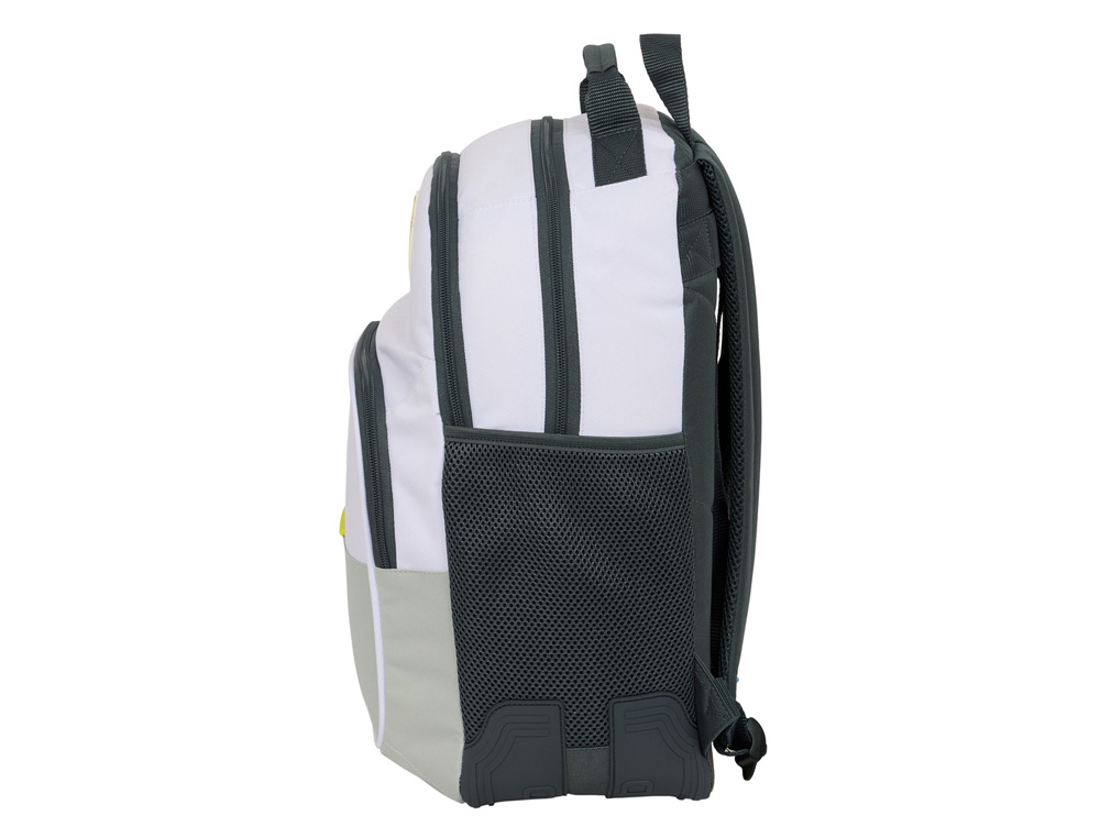 MOCHILA SAFTA DOBLE CON CANTONERAS ADAPTABLE A CARRO REAL MADRID 1 EQUIPACION 25/26 420X320X150 MM
