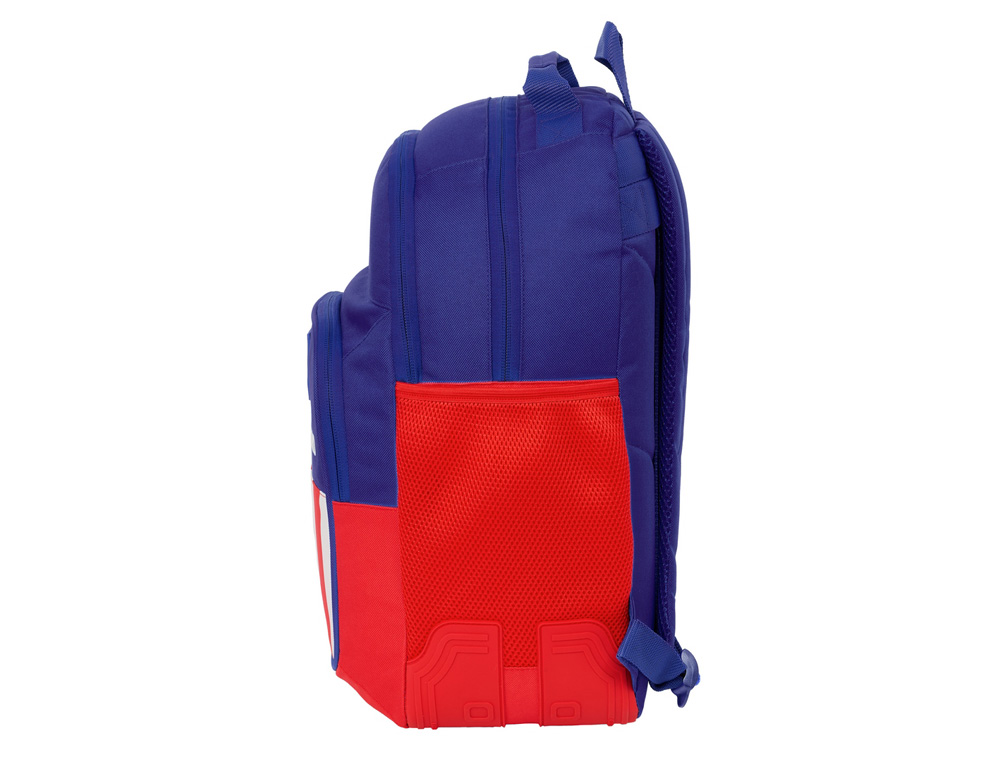 MOCHILA SAFTA DOBLE CON CANTONERAS ADAPTABLE A CARRO ATLETICO DE MADRID 420X320X150 MM