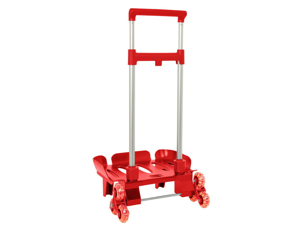 CARRO ESCOLAR SAFTA PORTAMOCHILA PLEGABLE TRIPLE ROJO 880X320X235 MM