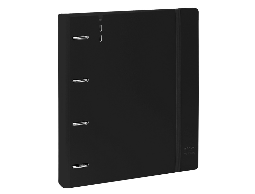 CARPETA CON RECAMBIO SAFTA DIN A4 CUADRO 5 MM POLIPROPILENO FOAM 4 ANILLAS 35MM BLACK