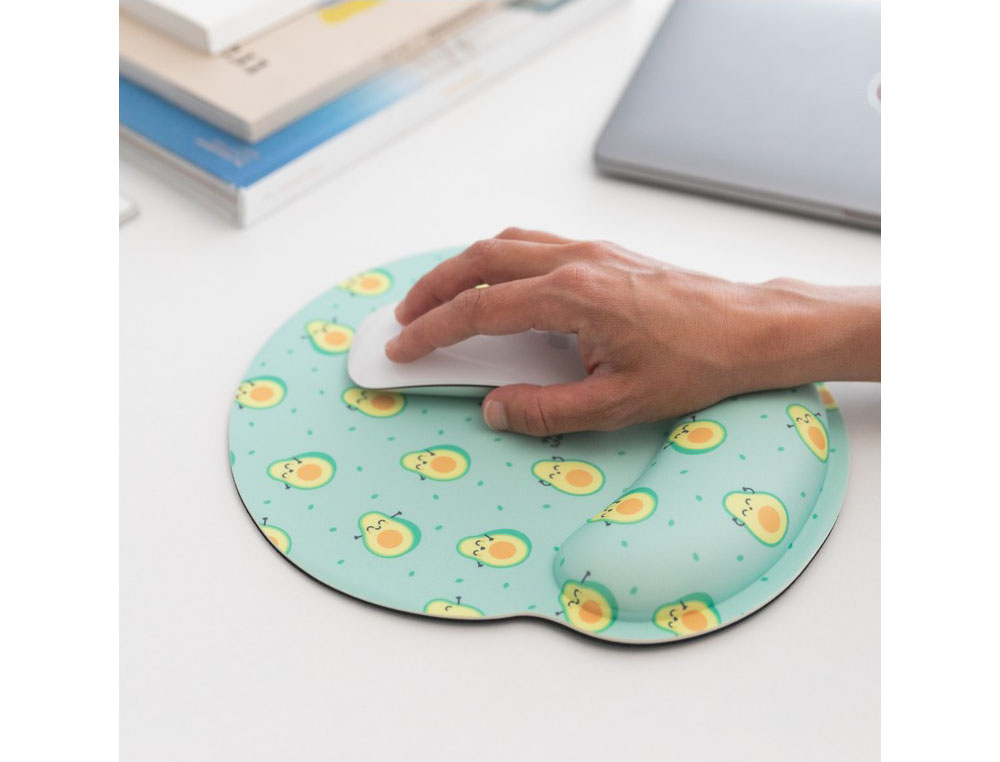 ALFOMBRILLA DE RATON MR WONDERFUL DE GEL ERGONOMICA AGUACATES 250X230 MM