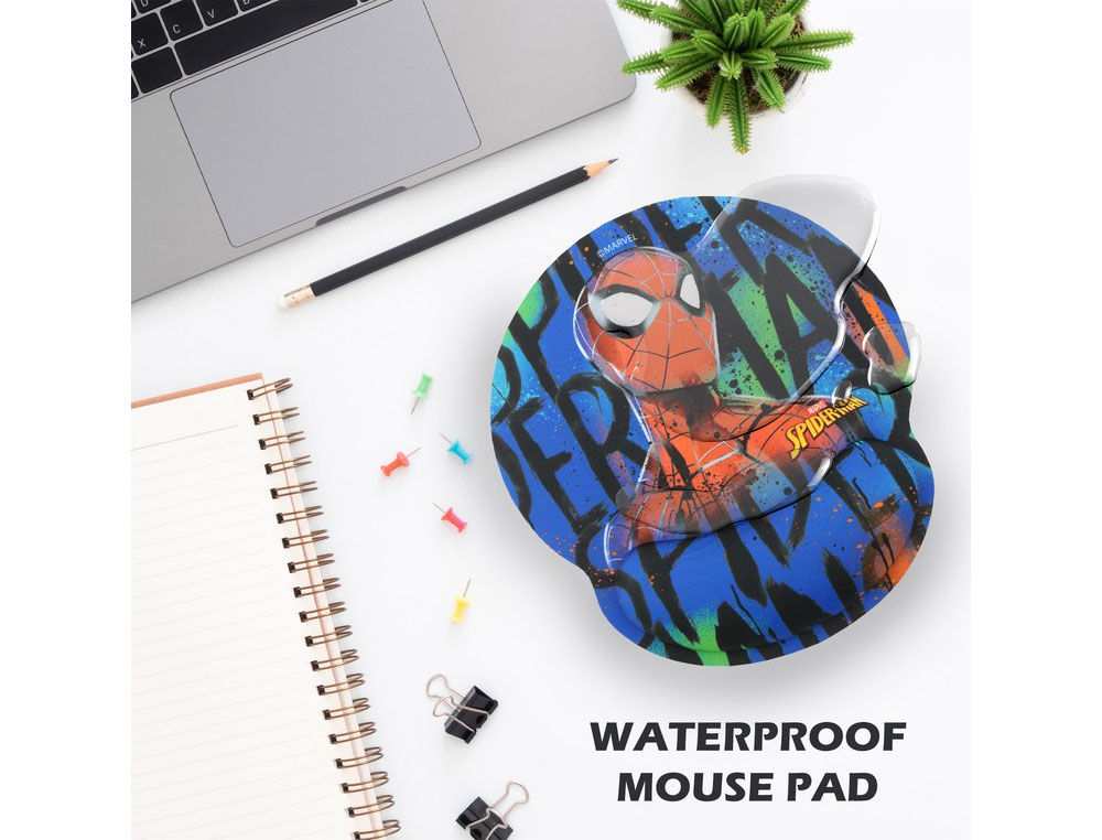 ALFOMBRILLA DE RATON MARVEL DE GEL ERGONOMICA SPIDERMAN 250X230 MM