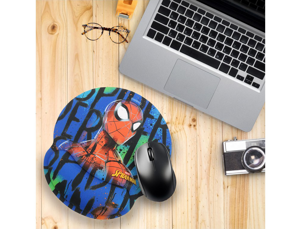 ALFOMBRILLA DE RATON MARVEL DE GEL ERGONOMICA SPIDERMAN 250X230 MM