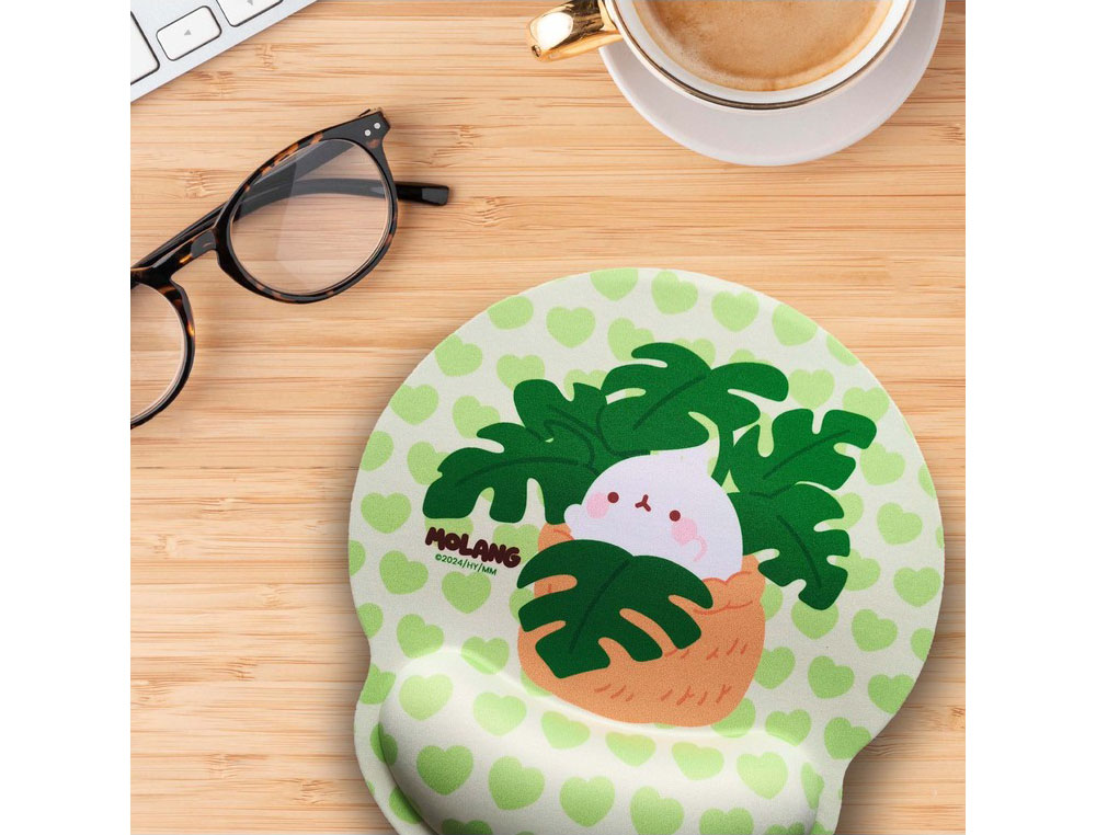 ALFOMBRILLA DE RATON MOLANG DE GEL ERGONOMICA GREEN ADDICT 250X230 MM