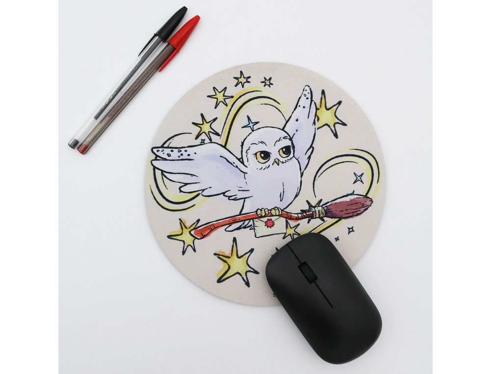 ALFOMBRILLA DE RATON HARRY POTTER REDONDA HEDWIG 200 MM