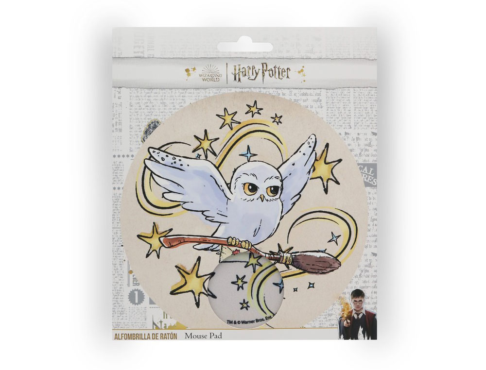ALFOMBRILLA DE RATON HARRY POTTER REDONDA HEDWIG 200 MM