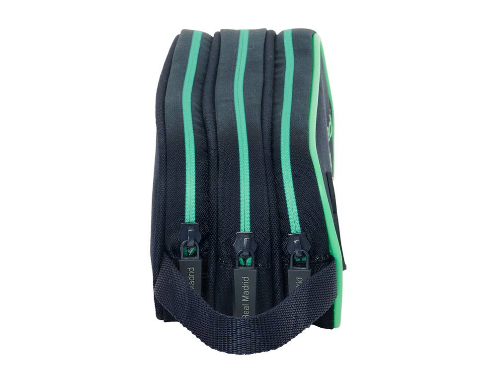 BOLSO ESCOLAR PORTATODO SAFTA TRIPLE REAL MADRID 2ª EQUIPACION 25/26 85X210X70 MM