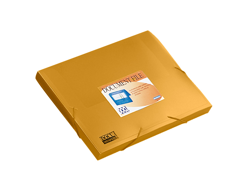 CARPETA LIDERPAPEL PORTADOCUMENTOS 36851 POLIPROPILENO DIN A4 NARANJA SERIE FROSTY LOMO 25 MM