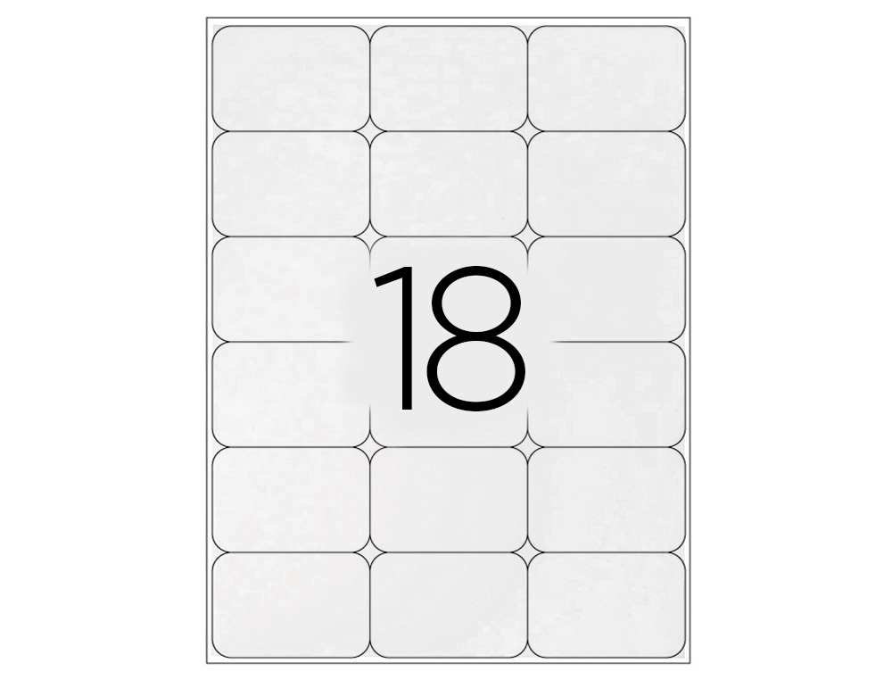 ETIQUETA ADHESIVA Q-CONNECT KF01583 TAMAO 66X46,6 MM FOTOCOPIADORA LASER INK-JET CAJA CON 100 HOJAS DIN A4