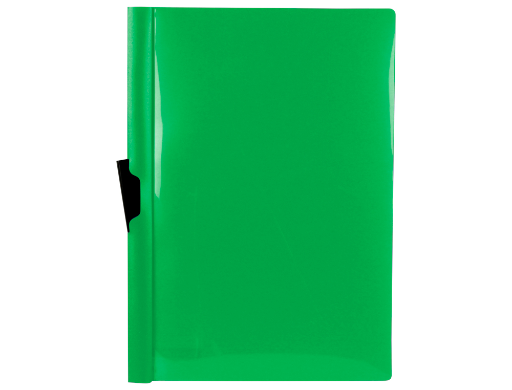 CARPETA LIDERPAPEL DOSSIER PINZA LATERAL 45323 POLIPROPILENO DIN A4 VERDE 60 HOJAS PINZA DESLIZANTE