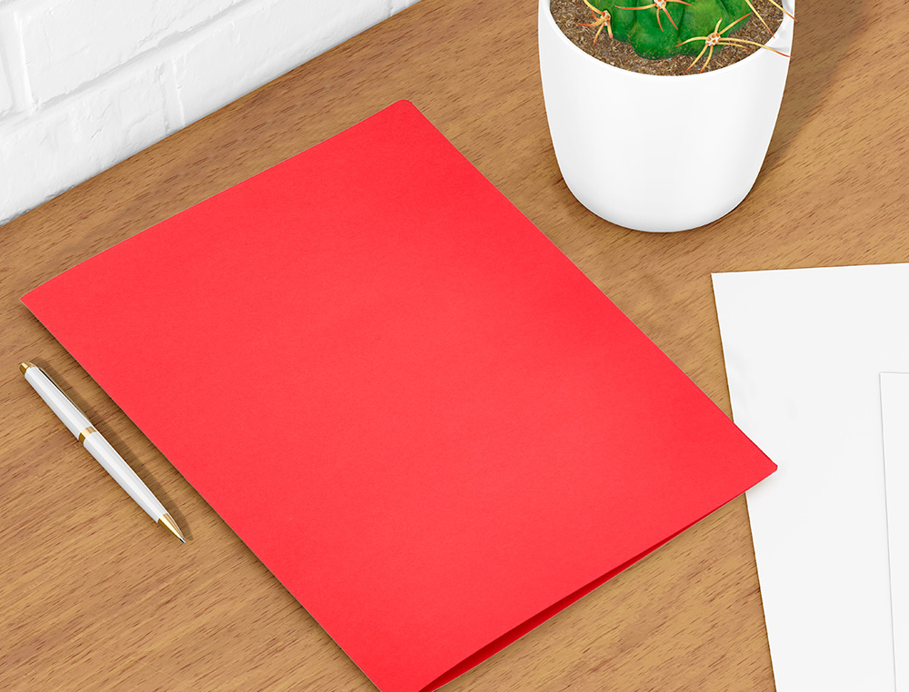SUBCARPETA LIDERPAPEL FOLIO ROJO INTENSO 180G/M2