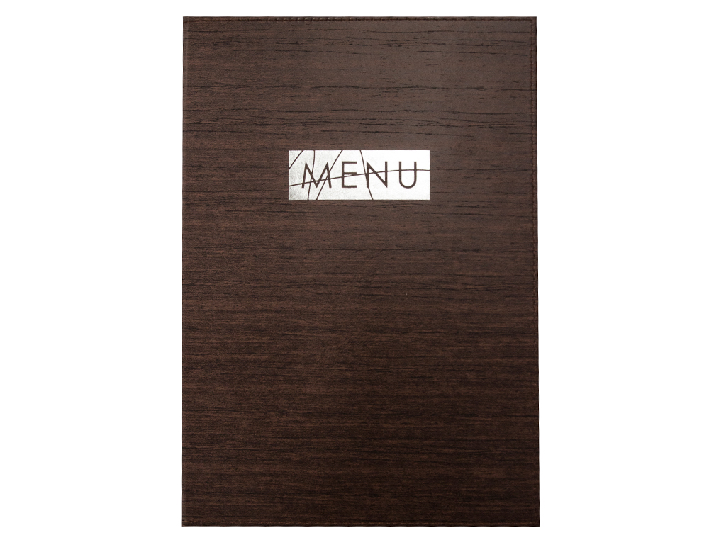 PORTA MENUS LIDERPAPEL PU CON SUJECCION EN ESQUINAS PARA 2 HOJAS 22,5 X 32 CM