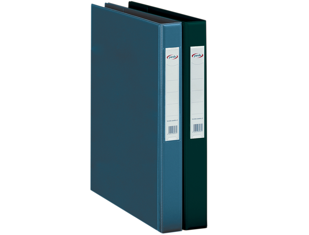 CARPETA 2 ANILLAS 25 MM PLASTICO PARDO FOLIO NEGRO