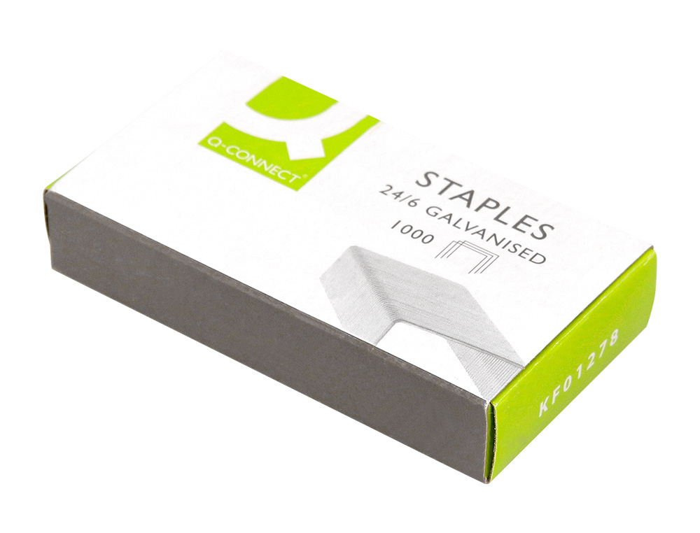 GRAPAS Q-CONNECT N 22/6 24/6 GALVANIZADAS CAJA DE 1000 UNIDADES