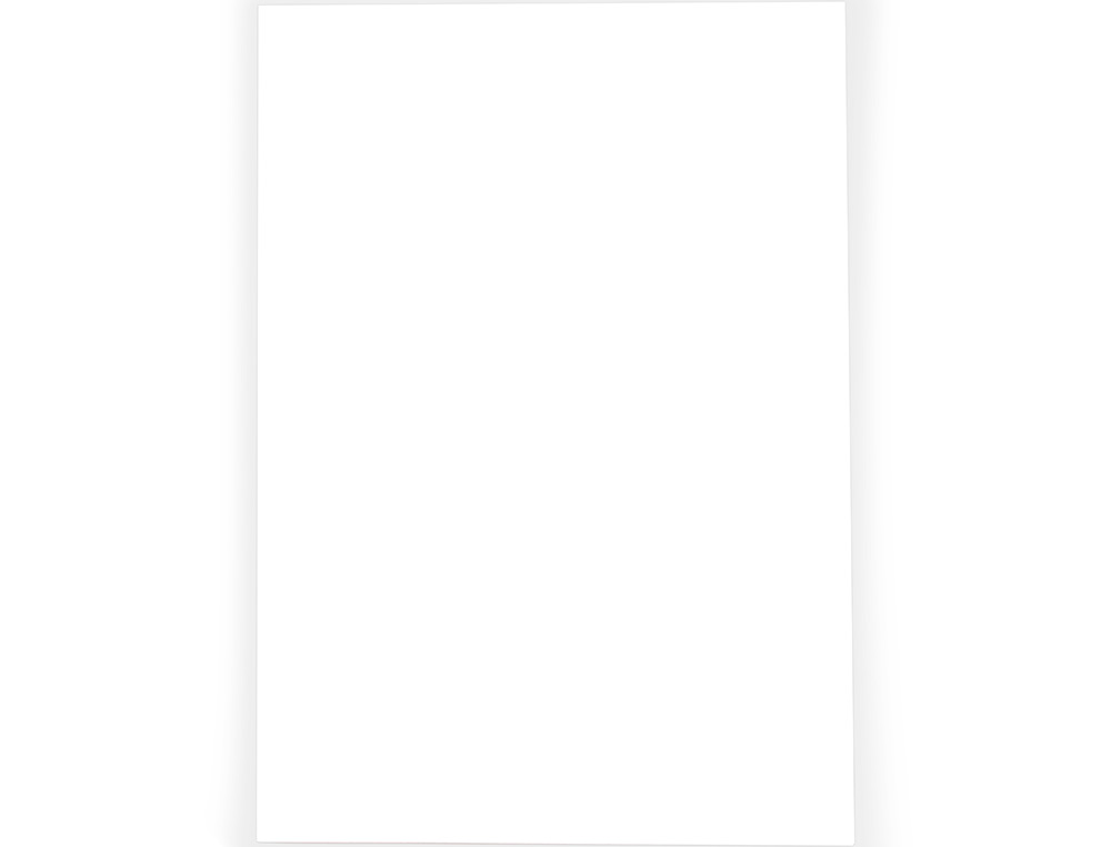 CARTON PLUMA LIDERPAPEL BLANCO DOBLE CARA 70X100CM ESPESOR 5MM