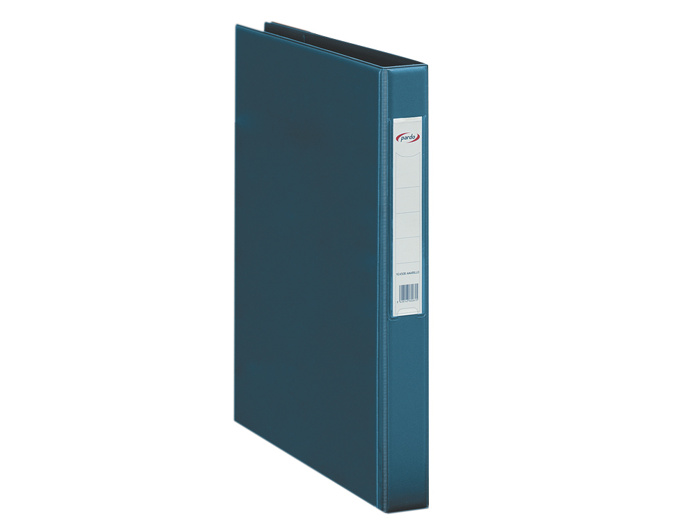 CARPETA 2 ANILLAS 40 MM PLASTICO PARDO FOLIO AZUL