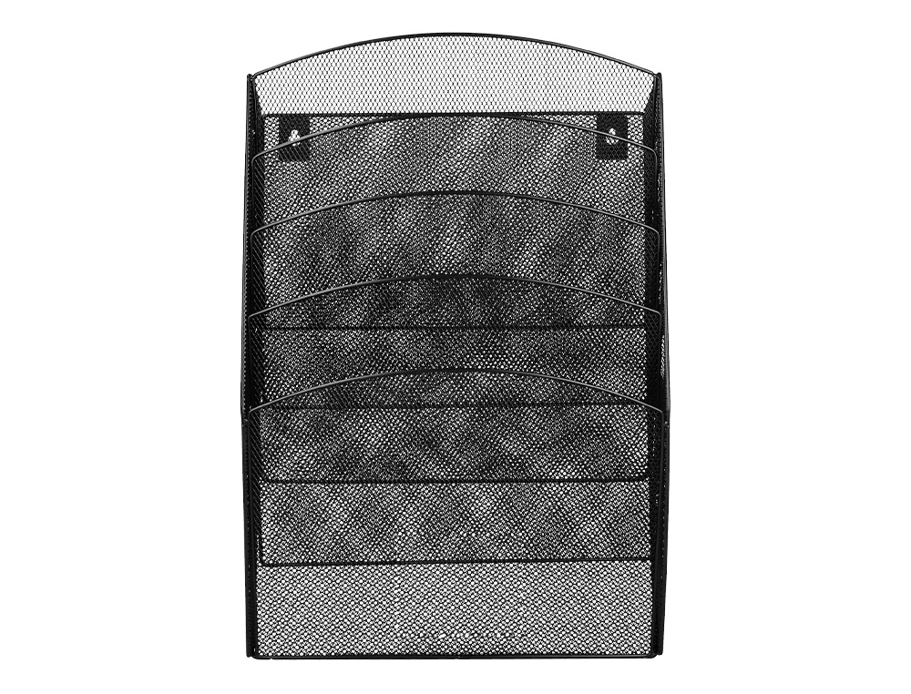 EXPOSITOR MURAL Q-CONNECT DE PARED 5 BANDEJAS DIN A4 NEGRO 9,3X31,5X44 CM