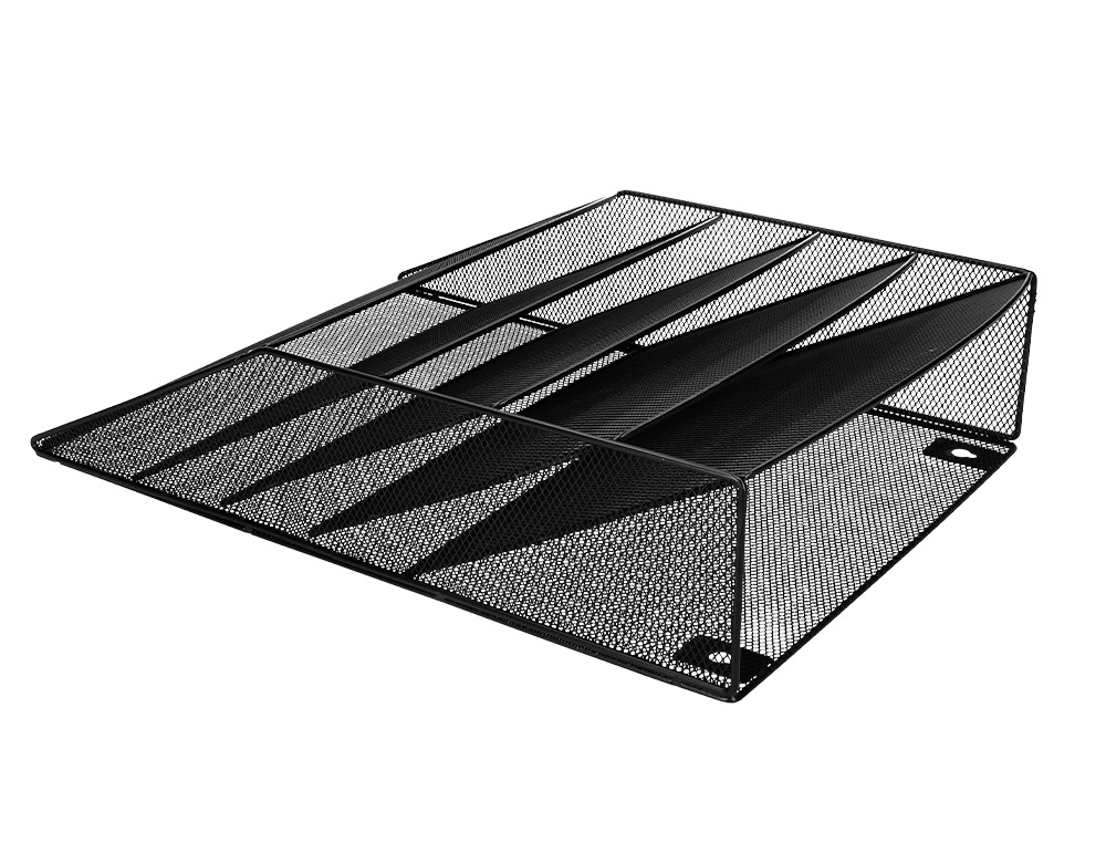 EXPOSITOR MURAL Q-CONNECT DE PARED 5 BANDEJAS DIN A4 NEGRO 9,3X31,5X44 CM