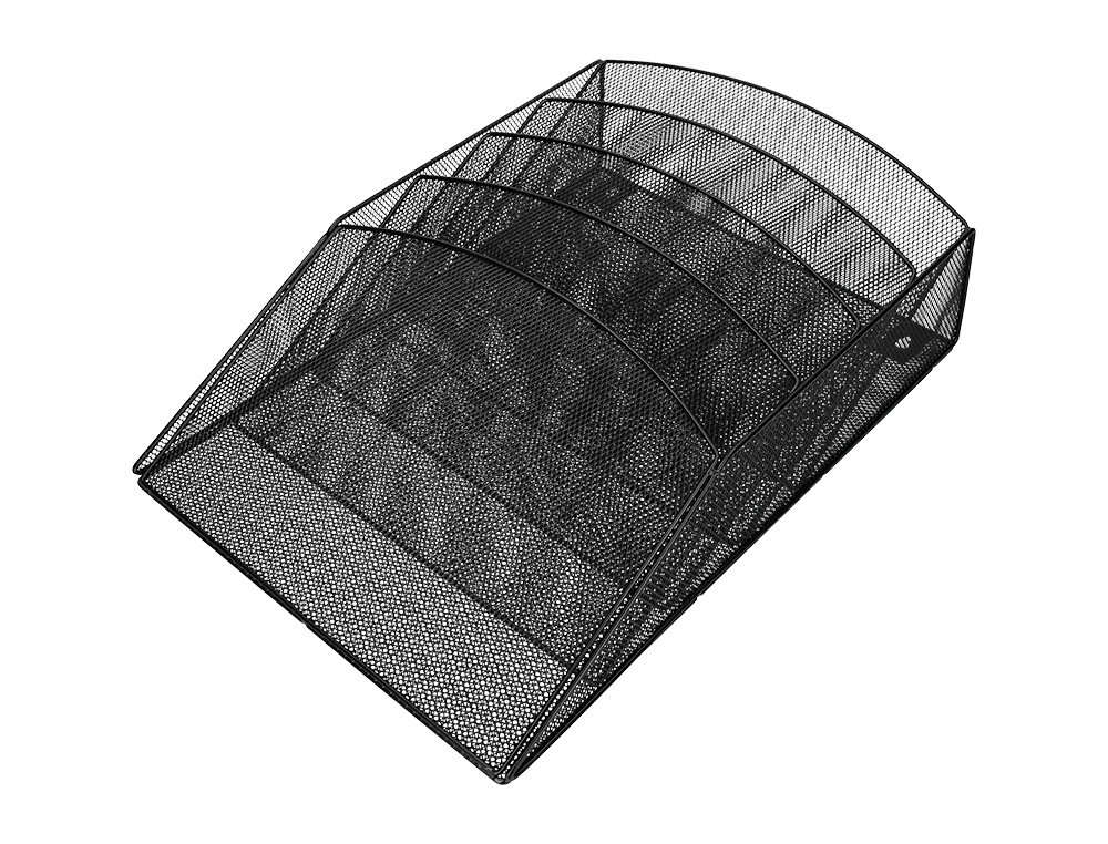 EXPOSITOR MURAL Q-CONNECT DE PARED 5 BANDEJAS DIN A4 NEGRO 9,3X31,5X44 CM