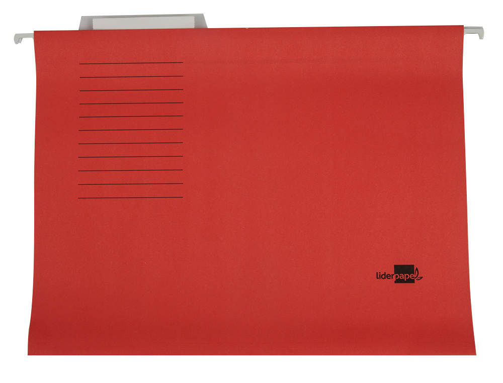 CARPETA COLGANTE LIDERPAPEL FOLIO ROJA