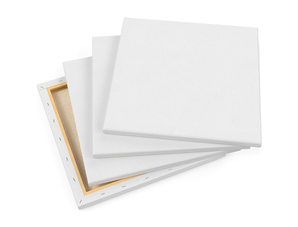 BASTIDOR LIDERPAPEL 8F LIENZO GRAPADO TRASERO ALGODON 100% MARCO PAWLONIA 1,8X3,8 CM BORDES MADERA 46X38 CM