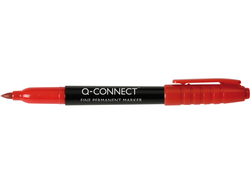 ROTULADOR Q-CONNECT PARA CD/DVD PUNTA FIBRA PERMANENTE ROJO PUNTA REDONDA 1 MM