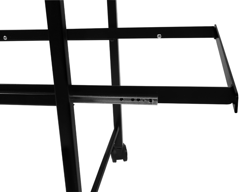 CARRITO Q-CONNECT PARA CARPETAS COLGANTES FOLIO CON RUEDAS Y BANDEJA INFERIOR EXTRAIBLE COLOR NEGRO