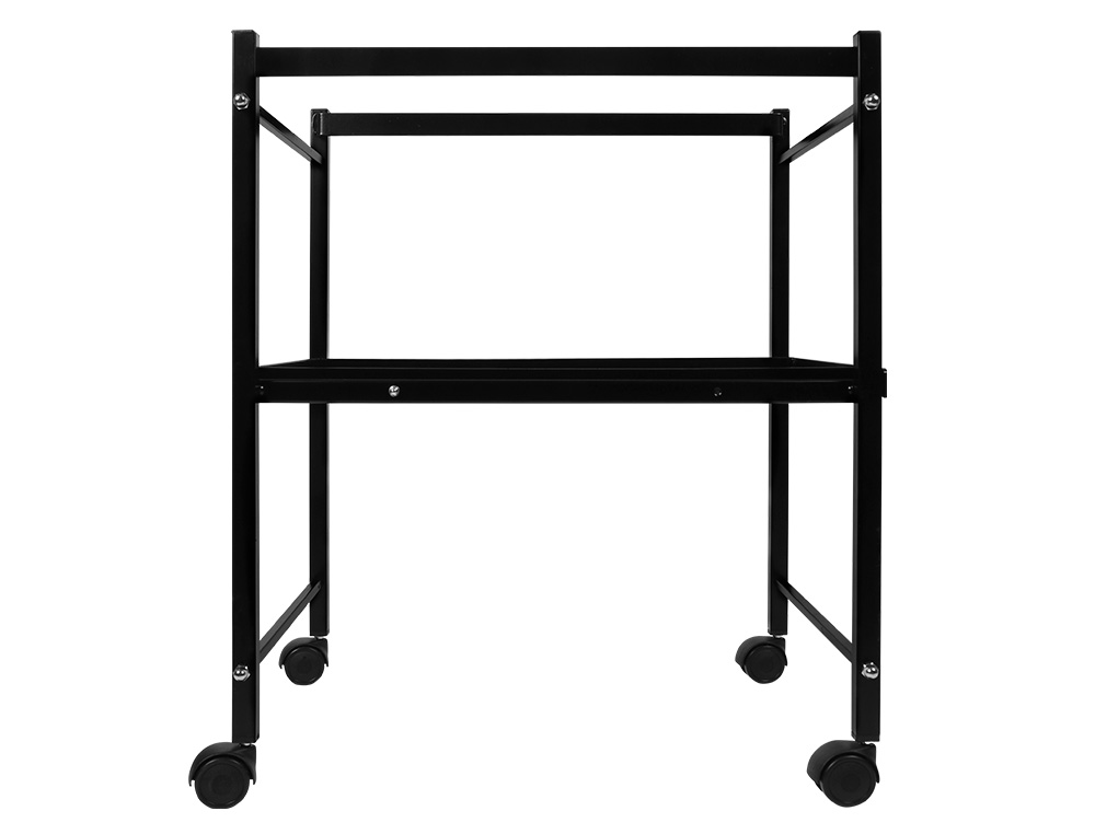 CARRITO Q-CONNECT PARA CARPETAS COLGANTES FOLIO CON RUEDAS Y BANDEJA INFERIOR EXTRAIBLE COLOR NEGRO