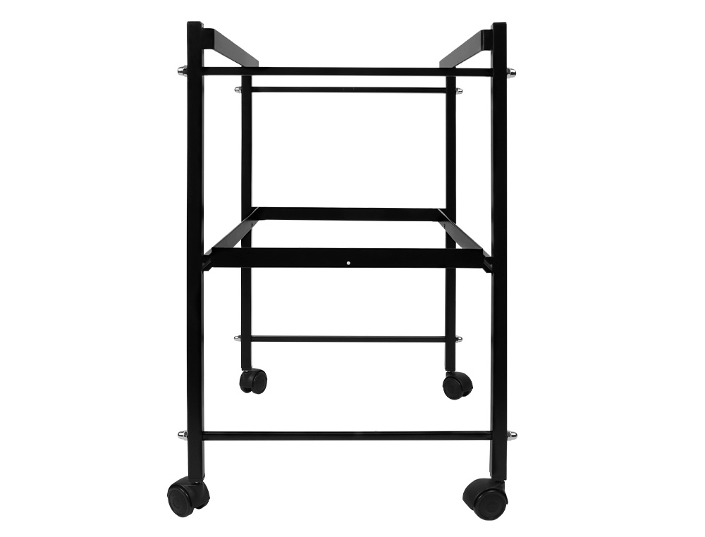 CARRITO Q-CONNECT PARA CARPETAS COLGANTES FOLIO CON RUEDAS Y BANDEJA INFERIOR EXTRAIBLE COLOR NEGRO