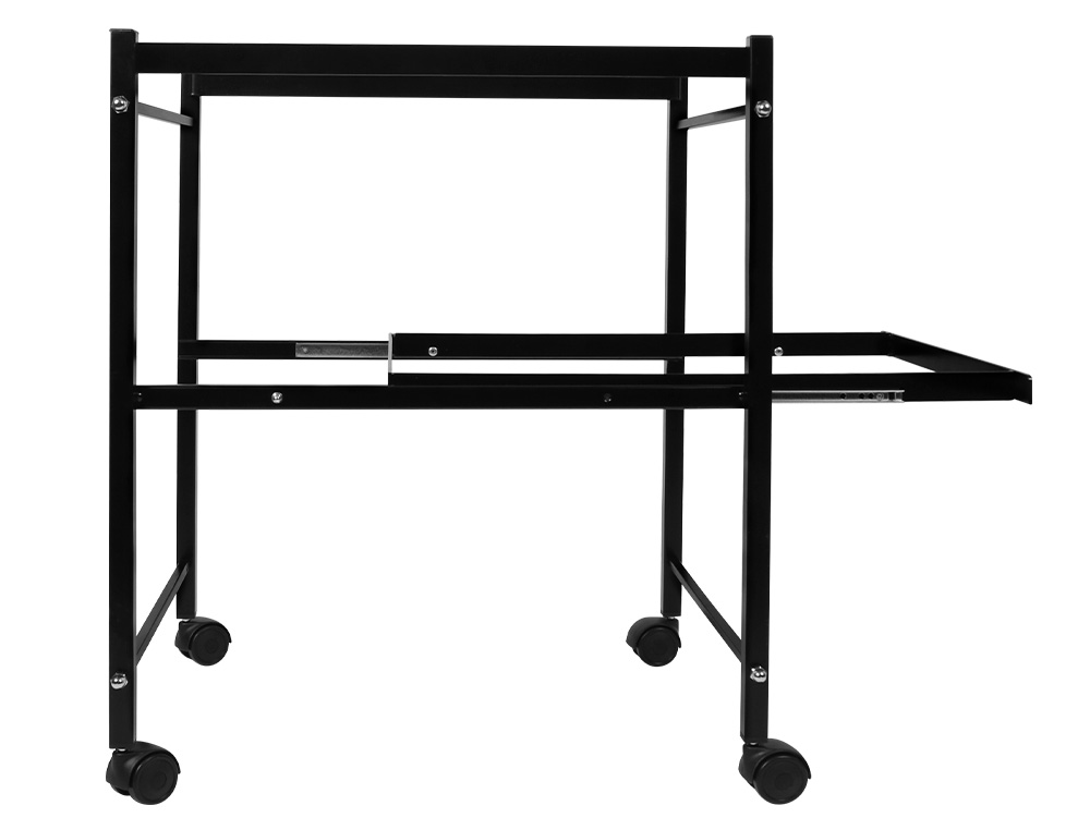 CARRITO Q-CONNECT PARA CARPETAS COLGANTES FOLIO CON RUEDAS Y BANDEJA INFERIOR EXTRAIBLE COLOR NEGRO