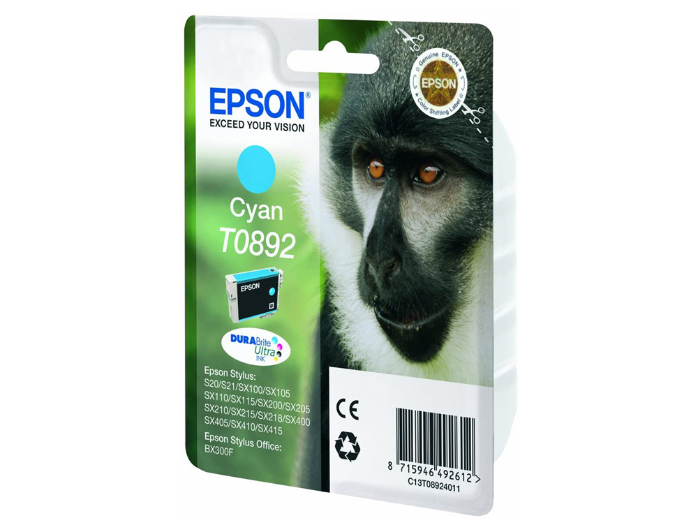 INK-JET EPSON T0892 CIAN STYLUS S20 / SX-100 / SX-110
