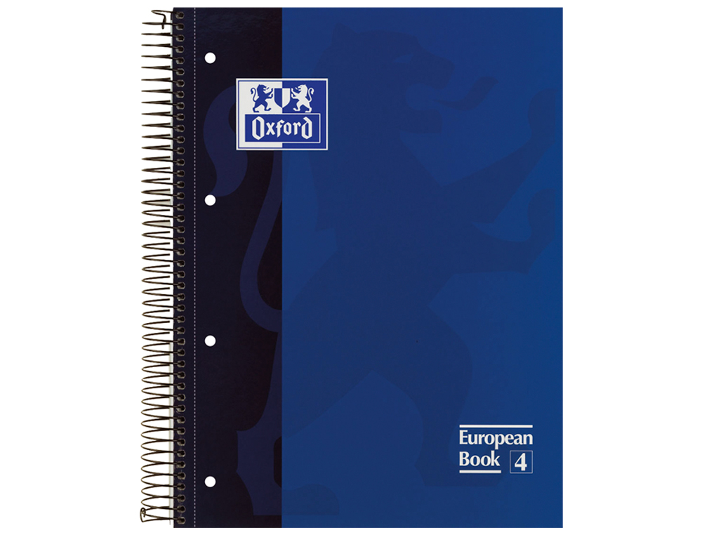 BLOC ESPIRAL OXFORD TAPA EXTRADURA MICROPERFORADO DIN A4 80 HOJAS CUADROS 5MM COLORES SURTIDOS