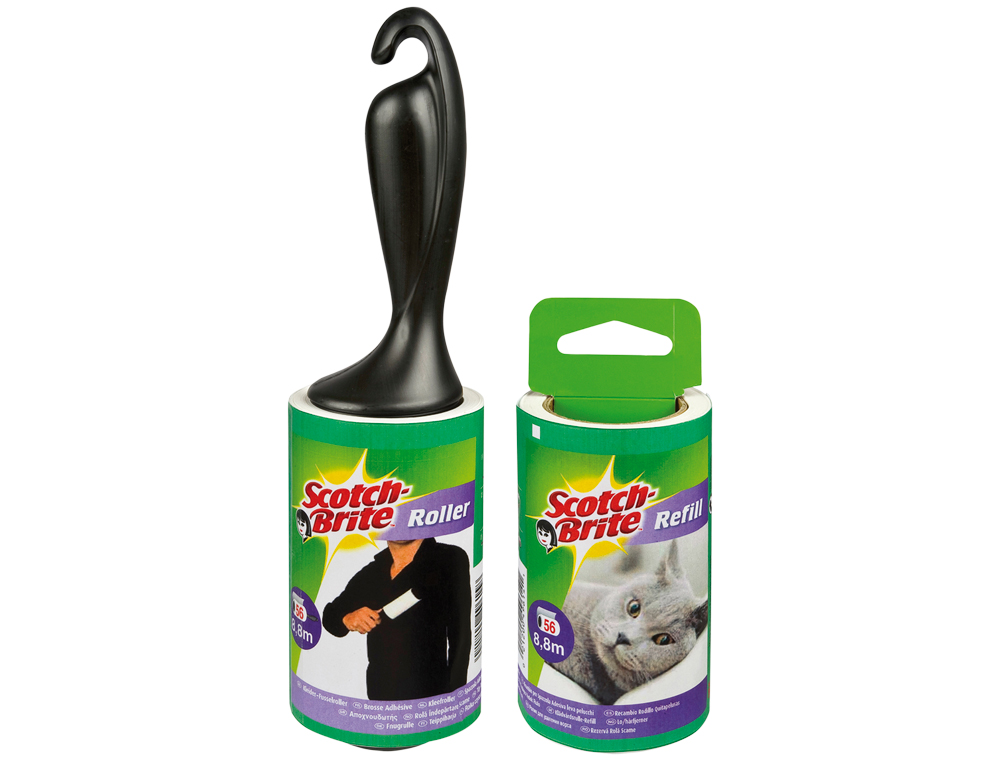 RODILLO QUITAPELUSAS CON MANGO ERGONOMICO Y HOJAS PRECORTADAS 56 USOS