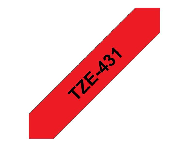 CINTA PARA ETIQUETADORES BROTHER TZE431ROTULADORA ROJO / NEGRO12