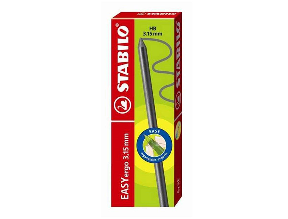 MINAS STABILO EASY ERGO GRAFITO HB 3,15 MM CAJA DE 6 MINAS